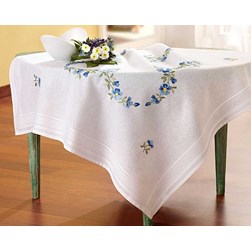 kit Nappe - Broderie Traditionnelle Duftin Sarah pervenches