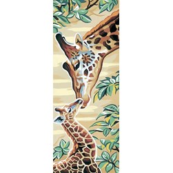 Canevas Royal Paris L'amour parentale des girafes