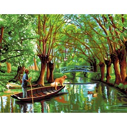 Canevas Royal Paris La barque du marais Poitevin