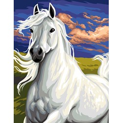 Canevas Royal Paris Bel étalon blanc