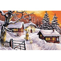 Canevas Royal Paris La bergerie enneigée