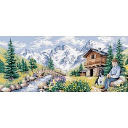 Canevas Royal Paris Une pause dans la montagne