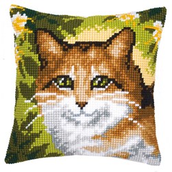 Coussin point de croix Vervaco Tendre Chat