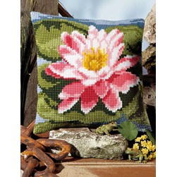 Coussin point de croix Vervaco Fleur de nénuphare