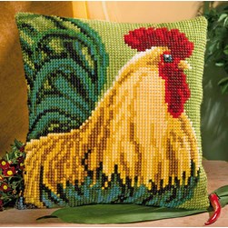 Coussin point de croix Vervaco Le coq fermier