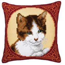 Coussin point de croix Vervaco Chaton très doux