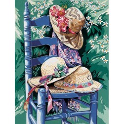 Canevas Margot Les chapeaux de la chaise bleue