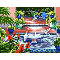 Canevas Margot Fontaine aux colombes