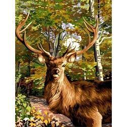 Canevas Margot Le cerf aux bois majestueux
