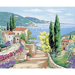 Canevas Margot La côte méditerranéenne