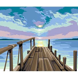 Canevas Margot Lever de soleil sur la mer