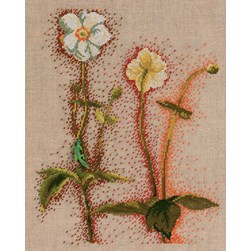 Fiche Point de Croix DMC Les anémones du Japon