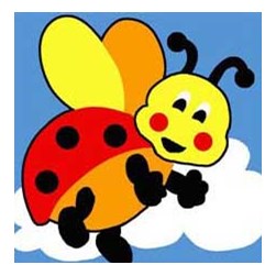 kit Canevas - Gros trous Margot Coccinelle du ciel