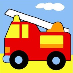 kit Canevas - Gros trous Margot Camion de pompier