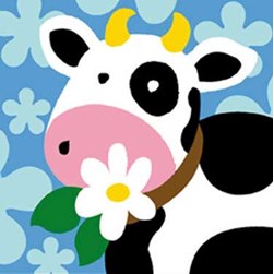 kit Canevas - Gros trous Margot Vache marguerite