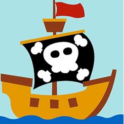 kit Canevas - Gros trous Margot Un bateau de pirate