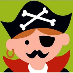 kit Canevas - Gros trous Margot La moustache du pirate