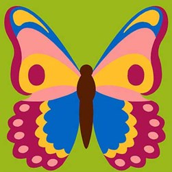 kit Canevas - Gros trous Margot Dessin d'un papillon coloré