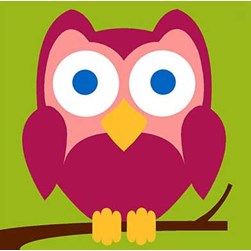 kit Canevas - Gros trous Margot Le hibou rose