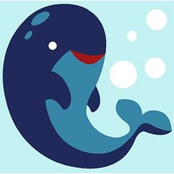 kit Canevas - Gros trous Margot Les bulles de la baleine