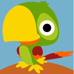 kit Canevas - Gros trous Margot Peroquet vert