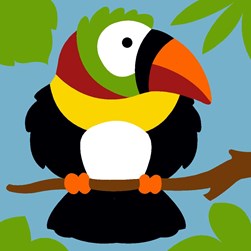 kit Canevas - Gros trous Margot Toucan ébouriffé