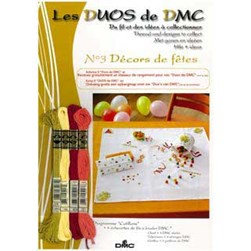kit Point de croix DMC Duo Décors de fêtes - Les cotillons
