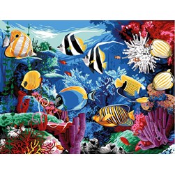 Canevas Margot Les poissons exotiques vifs en couleur