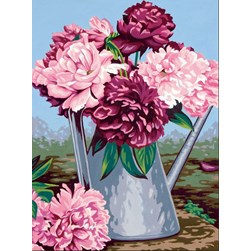Canevas Margot Arrosoir et pivoines