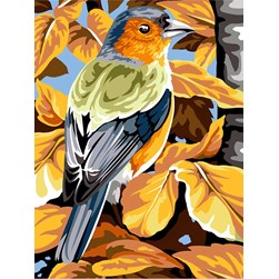 Canevas Margot Un oiseau aux couleurs d'automne