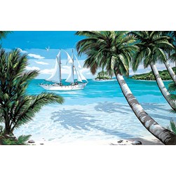 Canevas Margot Plage de sable blanc tropicale