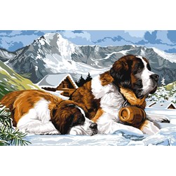 Canevas Margot Saint Bernard de haute montagne