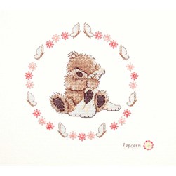 kit Point de croix Popcorn Popcorn et le halo de fleurs