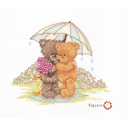 kit Point de croix Popcorn Sous le parapluie de Popcorn