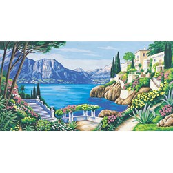 Canevas Margot La villa de la mer turquoise