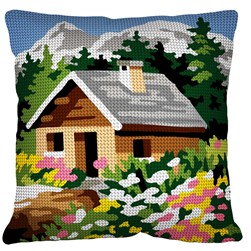 Coussin au demi point SEG Maisonnette de montagne