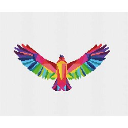 kit Point de croix Marie Coeur Le faucon déco