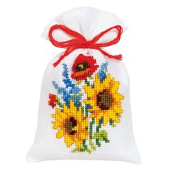 Sachets senteur à broder Vervaco Fleurs champêtres