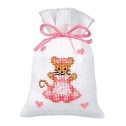 Sachets senteur à broder Vervaco Sachet souris fille