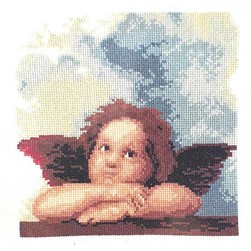 kit Point de croix Vervaco L'angelot aux anges