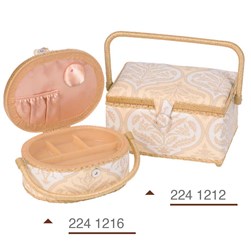 Boites à Couture en tissu FreeSpirit rectangle douceur pêche