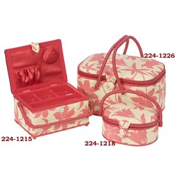 Boites à Couture en tissu FreeSpirit ovale charme rose