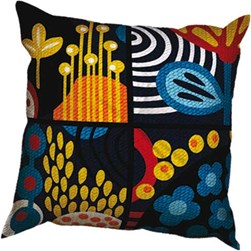 Coussin au demi point Margot végétal