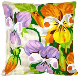 Coussin au demi point Margot Charme de pensées