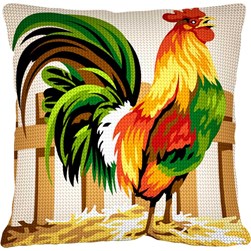 Coussin au demi point Margot Chant du coq