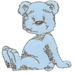Motif thermocollant Milward L'ourson bleu se détend