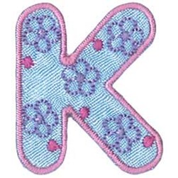 Motif thermocollant Milward La lettre K