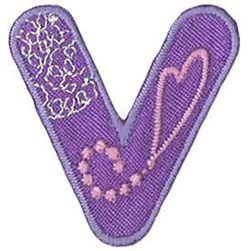 Motif thermocollant Milward La lettre V