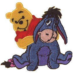 Motif thermocollant Milward Bourriquet et Winnie complices