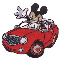 Motif thermocollant Milward Mickey en voiture